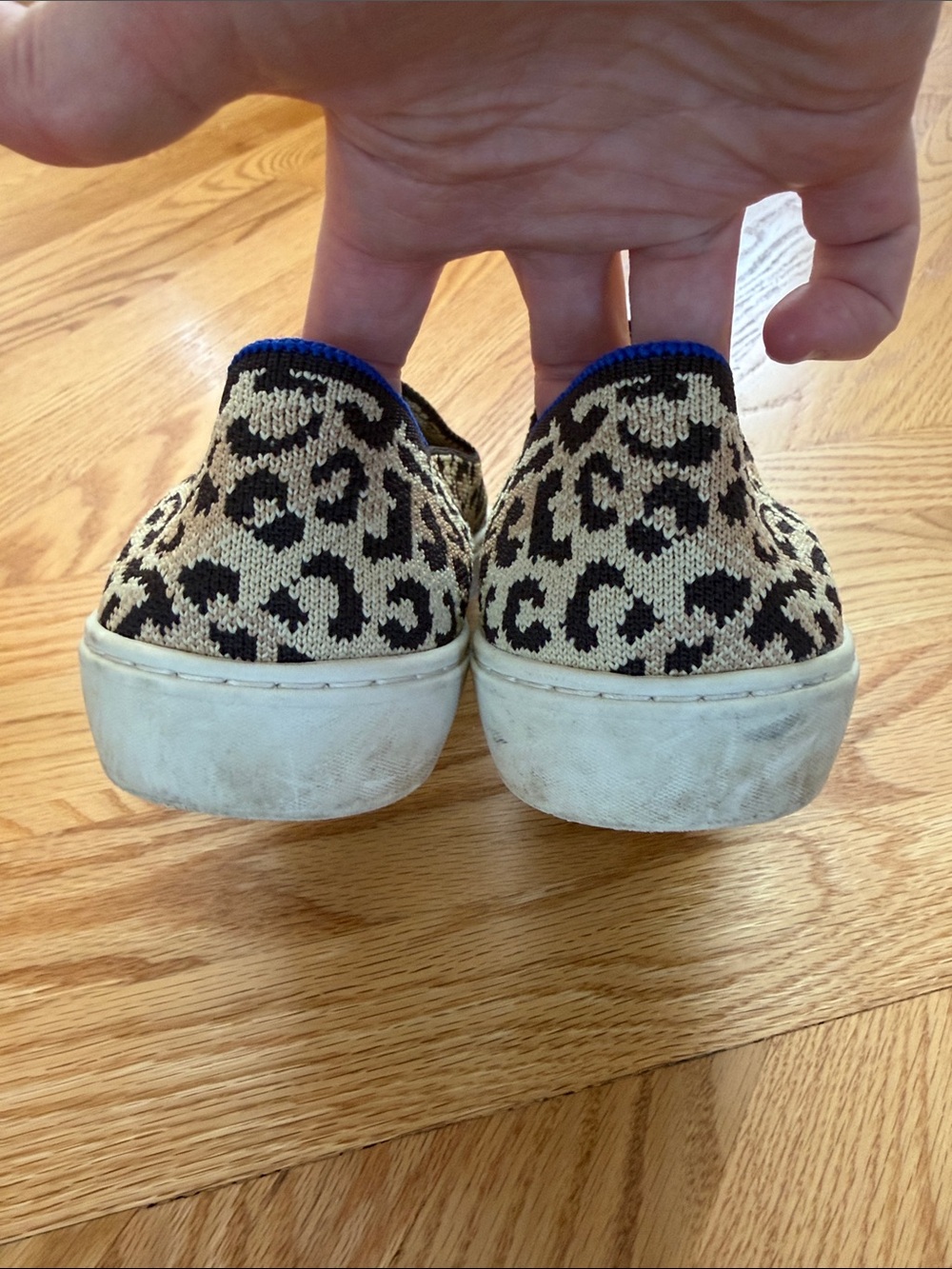 Rothy's Leopard-Print Slip-On Sneakers - Black & Tan - Picture 4 of 7